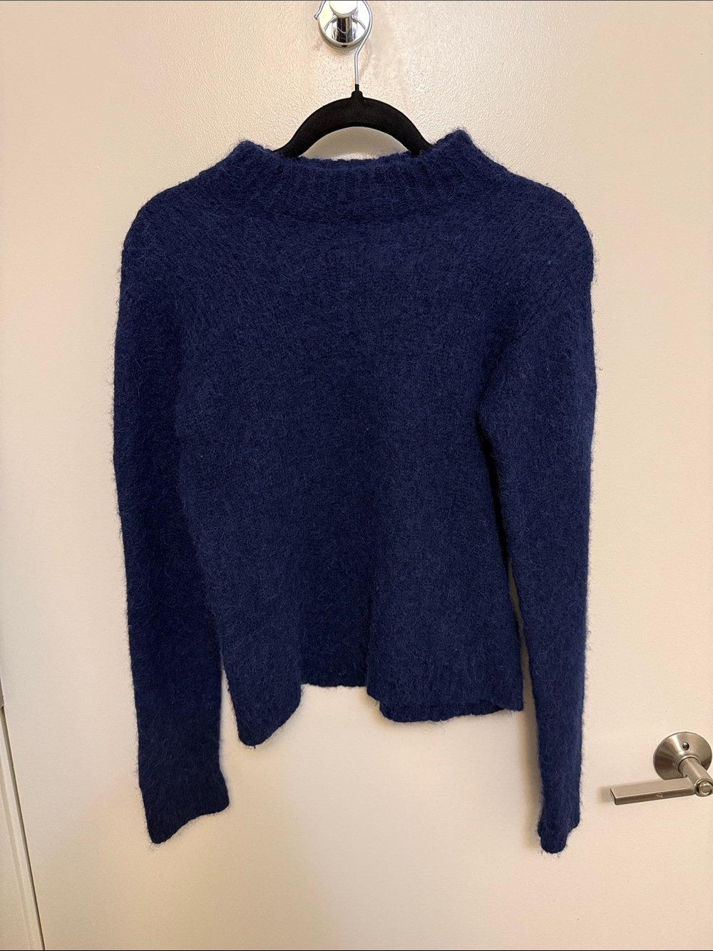 Tibi Mock Neck Alpaca Blend Sweater